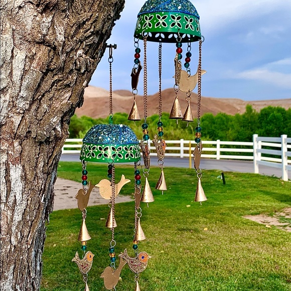 Bohemian Gypsy Metal Bird Carrousel Wind Chime - Picture 8 of 8